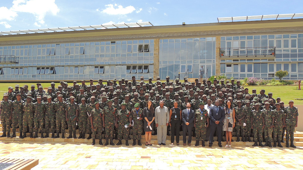 Cadets from the Tanzanian Military Academy visit the Mechanism in Arusha