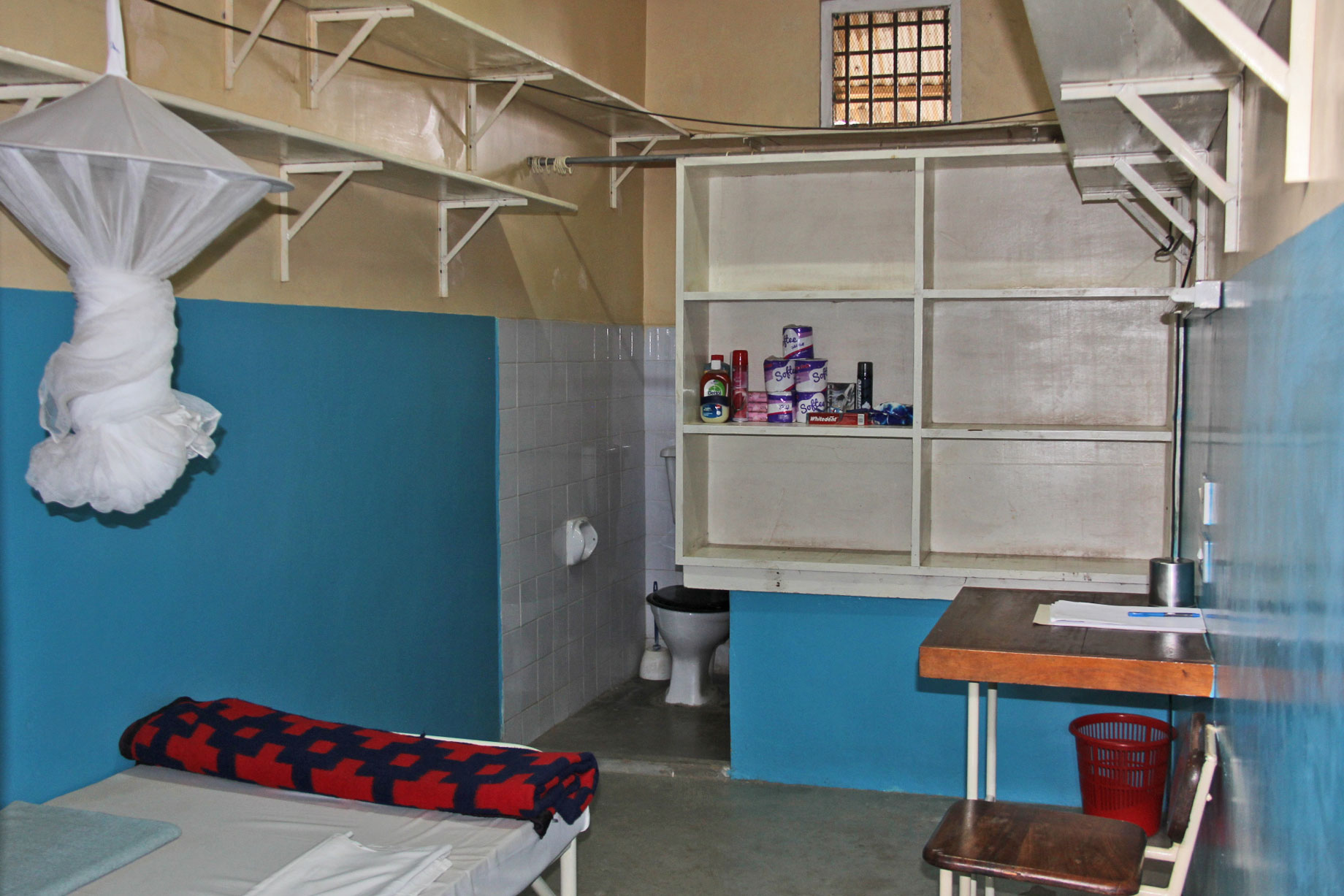 Cell inside the United Nations Detention Facility in Arusha, Tanzania