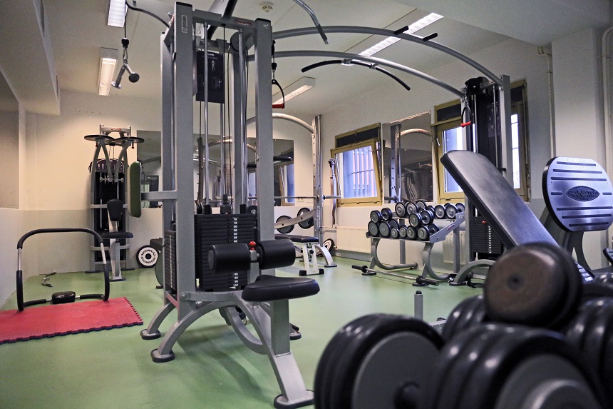 A gym at the United Nations Detention Unit in The Hague
