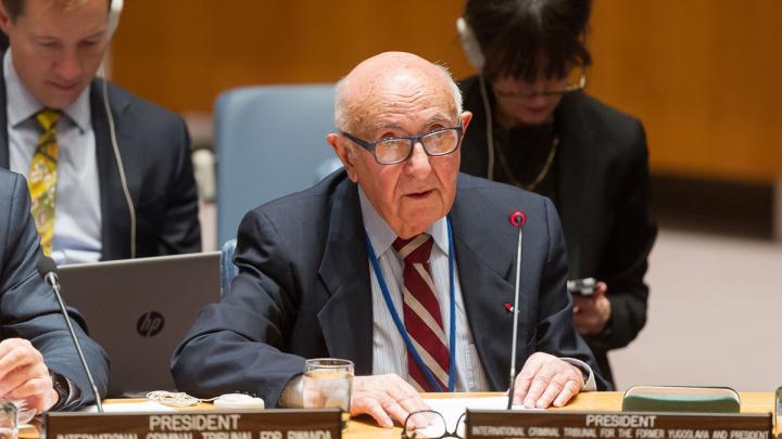 Le Juge Theodor Meron, Président du Mécanisme pour les Tribunaux pénaux internationaux