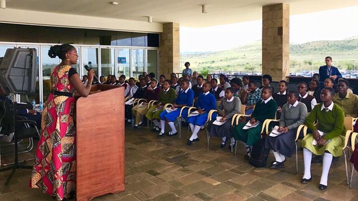 Students participating in the events marking the International Women's Day 2018 at the Mechanism's Arusha branch