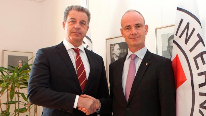 Prosecutor Serge Brammertz and the ICRC Vice President Gilles Carbonnier