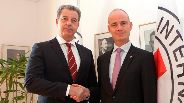 Serge Brammertz, Procureur du Mécanisme, et Gilles Carbonnier, Vice Président du CICR