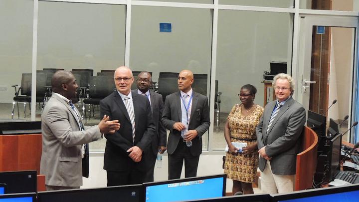 H.E. Mr. Peter VAN ACKER, Ambassador of the Kingdom of Belgium visiting the Mechanism Court Room