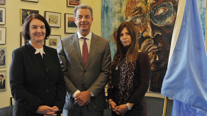 From left, Gordana Tadic, Serge Brammertz, Snezana Stanojkovic