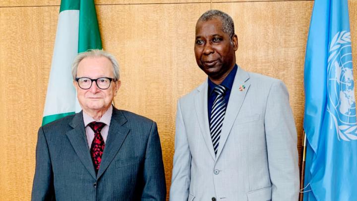 Le Juge Carmel Agius et l'Ambassadeur Tijjani Muhammad-Bande