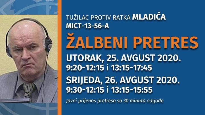 Žalbeni pretres u predmetu Ratko Mladić