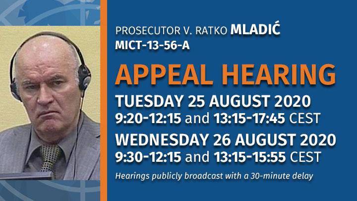 Mladić Ratko Appeal Hearing