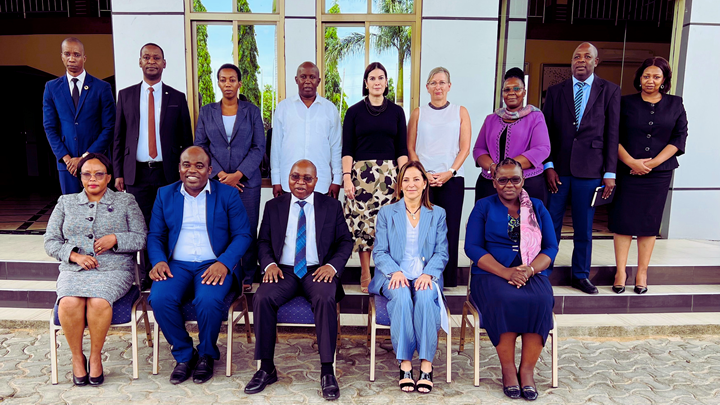 President Gatti Santana meets with Tanzanian Minister of Constitutional and Legal Affairs, His Excellency Hon. Dr. Damas D. Ndumbaro, and other high-level Government officials