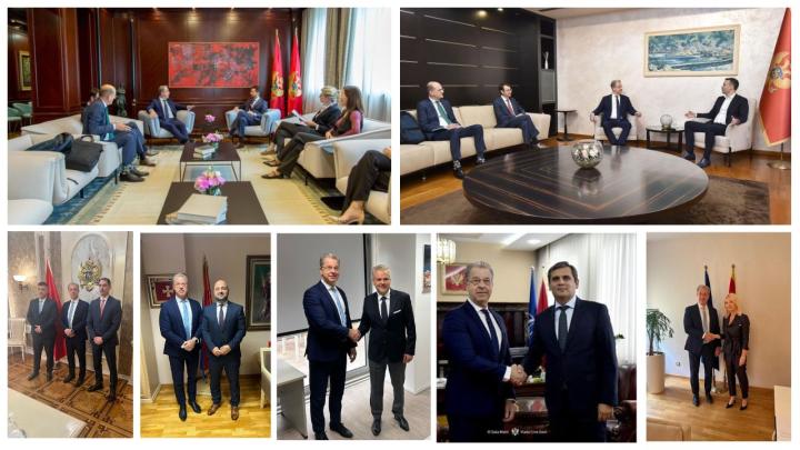 Kolaž fotografija napravljenih tokom posete tužioca Crnoj Gori