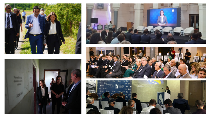 Collage of photographs from the President's visit to Bosnia & Herzegovina