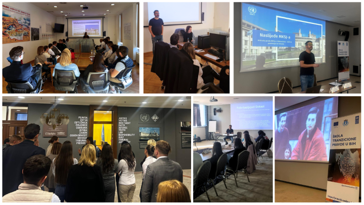 A collage of photos from the events depicting speakers and participants