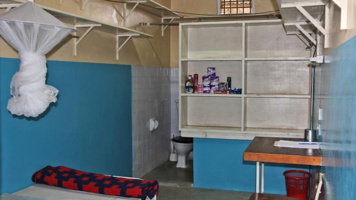A cell at the United Nations Detention Facility (UNDF) in Arusha, Tanzania