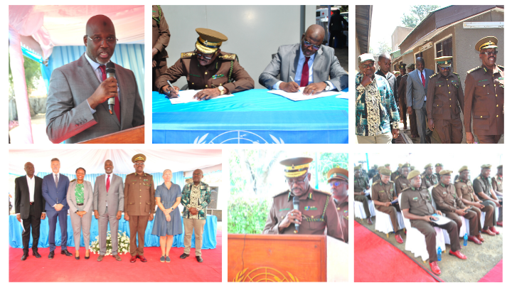 Collage of pcitures of the Mechanism's ceremony to handover the United Nations Detention Facility to the Government of Tanzania