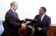 Miguel Serpa Soares, United Nations Under-Secretary-General for Legal Affairs, and Bernard K.Membe, Tanzania Minister of Foreign Affairs and International Cooperation