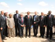 From left to right: Mr. Stephen Mathias, UN ASG for Legal Affairs, Mr. Daud Felix Ntibenda, Regional Commissioner for Arusha, Mr. Mahadhi Juma Maalim, Deputy Minister for Foreign Affairs and International Co-operation of Tanzania, MICT & ICTR Prosecutor Jallow, MICT & ICTY President Meron, H.E. Jakaya Mrisho Kikwete, President of the United Republic of Tanzania, MICT & ICTY Registrar Hocking, Justice Mohamed Chande Othman, Chief Justice of Tanzania, Mr. Richard Sezibera, Secretary General of the EAC.
