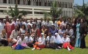 The girls and the mentors, as well as Justice Modesta Opiyo and Ms. Sarah Kilemi, speakers at the event