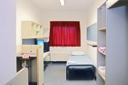 A cell at the United Nations Detention Unit in The Hague.