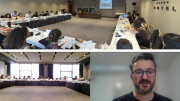A collage of images from the online lecture