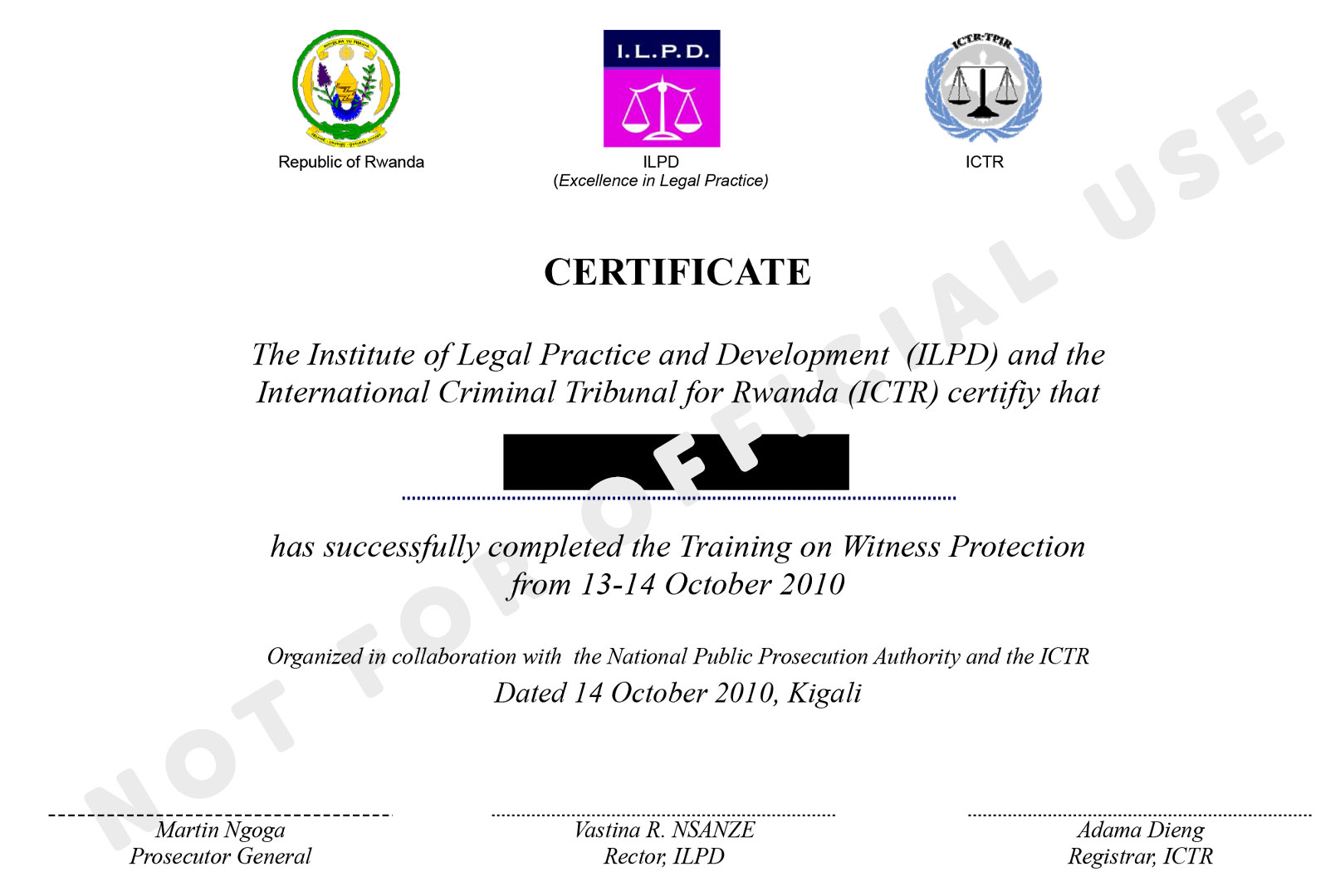 Training Certificate